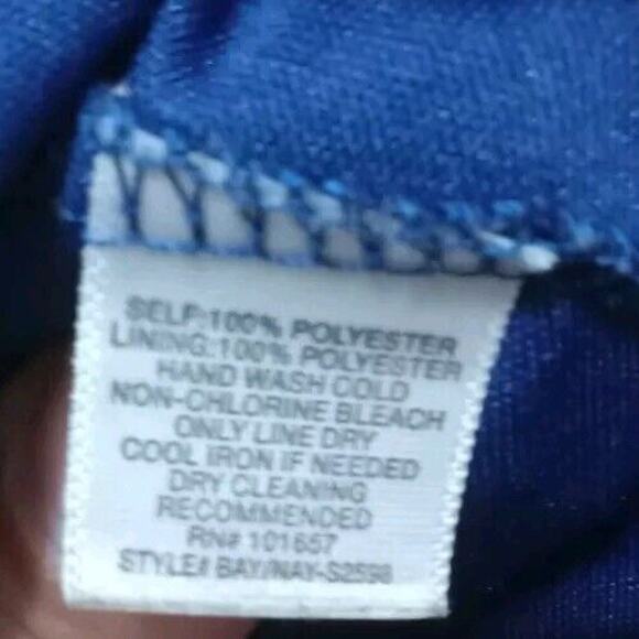 Free Bird Navy Blue & White Polka Dot Mini Skirt Y2K Flowy Mesh w/ Lining Small - Picture 4 of 4